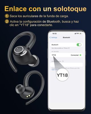 Jesebang Auriculares Inalámbricos Deportivos, Auri