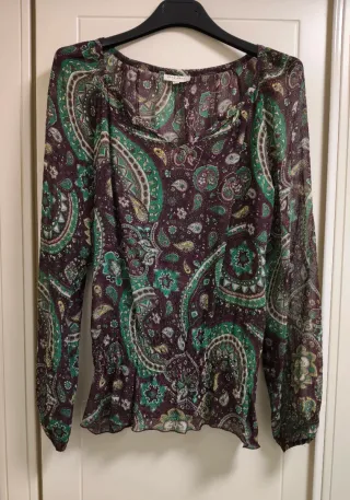 Blusa Alba Conde Estampada Gasa T-38