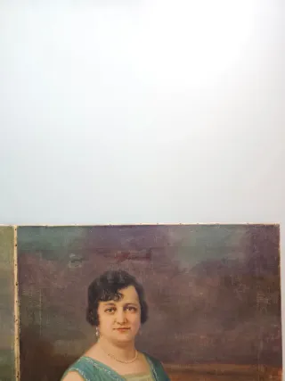 Pareja de retratos al óleo Francisco Sans Castaño