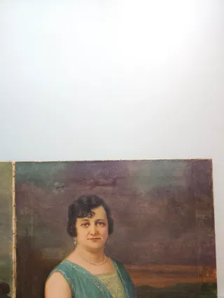 Pareja de retratos al óleo Francisco Sans Castaño