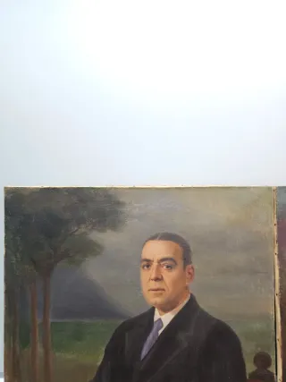 Pareja de retratos al óleo Francisco Sans Castaño