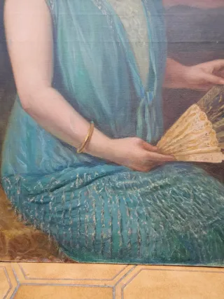 Pareja de retratos al óleo Francisco Sans Castaño