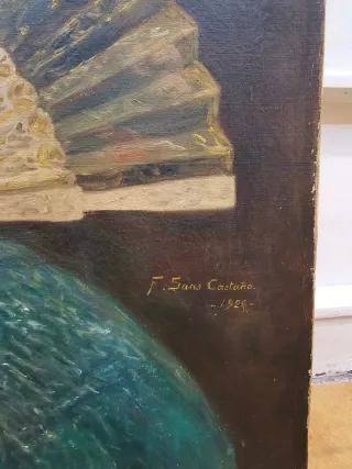 Pareja de retratos al óleo Francisco Sans Castaño