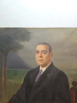 Pareja de retratos al óleo Francisco Sans Castaño