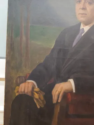 Pareja de retratos al óleo Francisco Sans Castaño