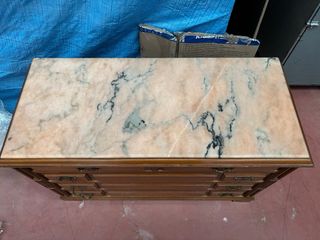 Aparador antiguo con mármol - Madera maciza