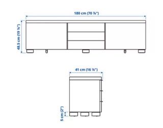Conjunto Mueble TV y Estante IKEA BESTÅ BURS