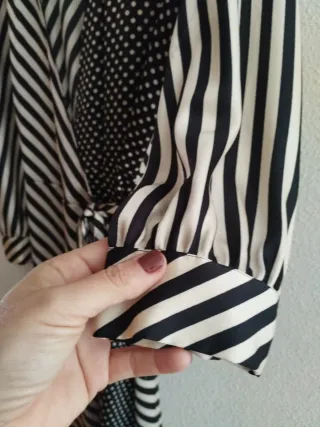 Vestido elegante T38/40 rayas y lunares