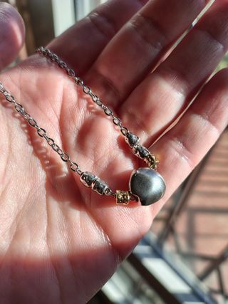 Collana argento 925 stile Dodo pepita granelli