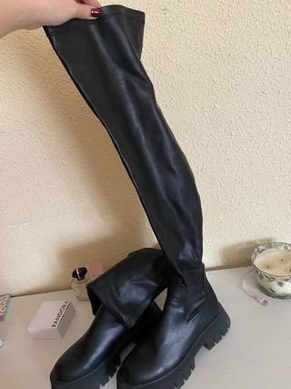 Botas altas negras con plataforma
