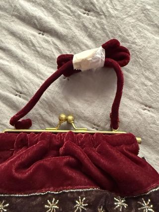 Bolso terciopelo bordado Zara