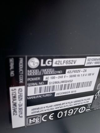 Televisor LG 42LF652V (Recambios)