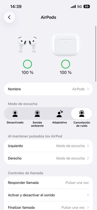 AirPods 4ª Gen Cancelación Ruido Blancos