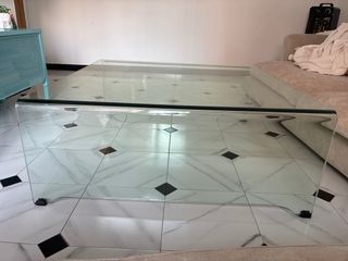 Mesa de centro cristal baja