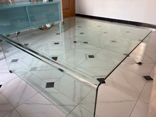 Mesa de centro cristal baja