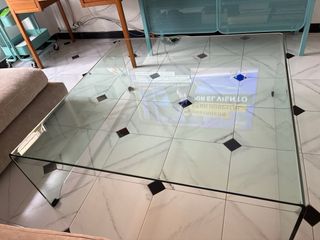 Mesa de centro cristal baja