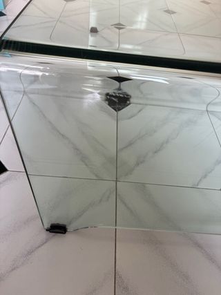 Mesa de centro cristal baja