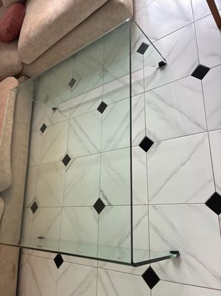 Mesa de centro cristal baja