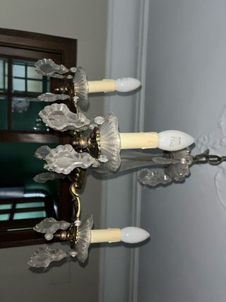 Lámpara de techo antigua de cristal