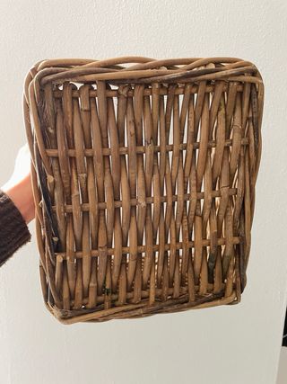 CESTA DE MIMBRE! RATAN! ALMACENAJE CAJA PEQUEÑA!