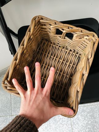 CESTA DE MIMBRE! RATAN! ALMACENAJE CAJA PEQUEÑA!