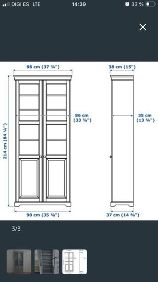 Librería - Vitrina Ikea Liatorp Blanca