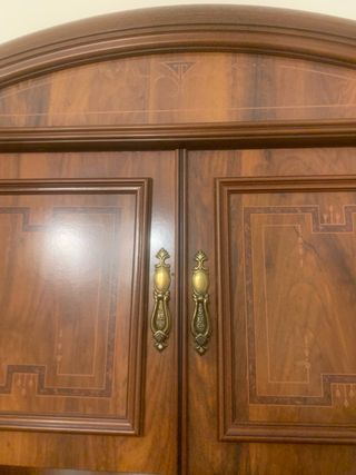 Mueble antiguo madera y cristal