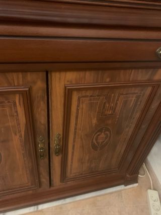 Mueble antiguo madera y cristal