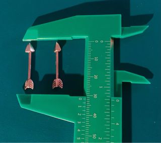 Pareja pendientes flechas acero quirúrgico 1,6mm