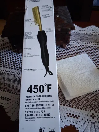 Plancha pelo cerámica dorada profesional