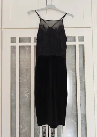 Vestido lencero negro
