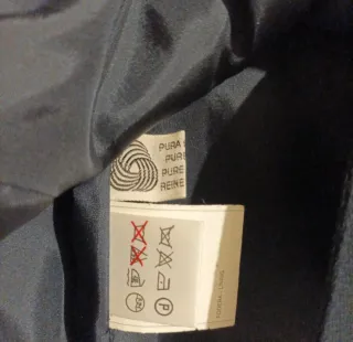 Blazer Lana Vergine Vintage Blu Rebecca