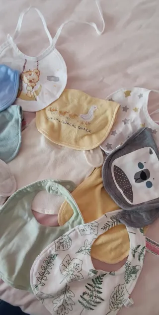 Lote Baberos Bebé Algodón