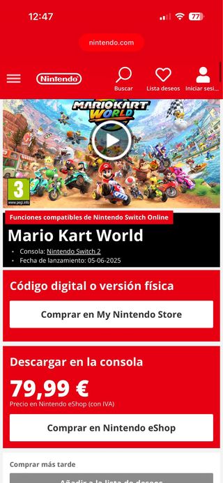 Account Nintendo Switch 2 con giochi