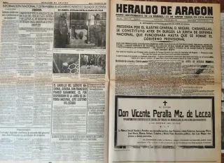 Periódico Heraldo de Aragón 1/4/1939