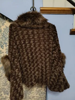 Abrigo pelo sintético vintage,una vez me lo puse