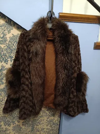 Abrigo pelo sintético vintage,una vez me lo puse