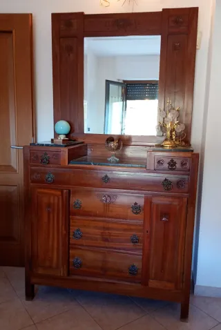 Cassettiera antica primi '900 con specchio