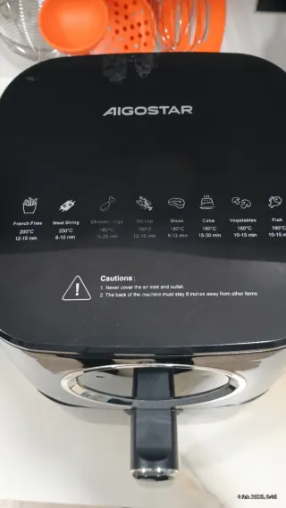 Freidora de aire negra