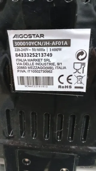 Freidora de aire negra