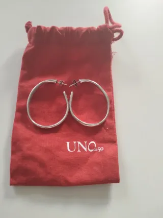 Pendientes Aro Uno de 50 Plata