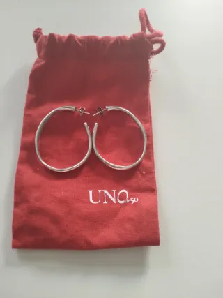 Pendientes Aro Uno de 50 Plata