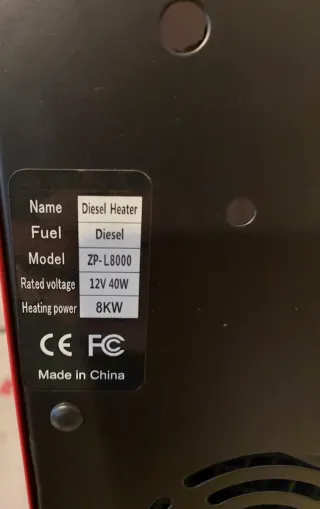 Riscaldatore Diesel Rosso e Blu