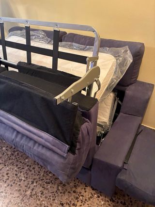 Sofá Cama Sistema Italiano Azul
