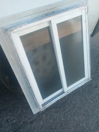 Ventana corredera aluminio esmerilado