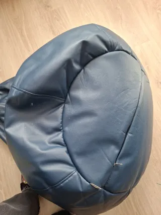 Puf polipiel azul marino