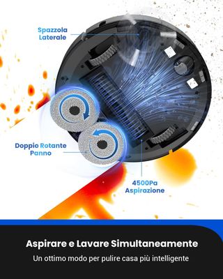 Proscenic M9 Robot Aspirapolvere e Lavapavimenti, Funzionante