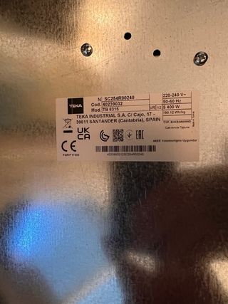 Horno y Placa vitroceramica  TEKA