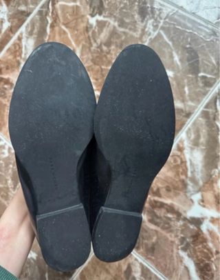 Mocasines negros borla mujer