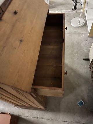 Cómoda escritorio madera tallada